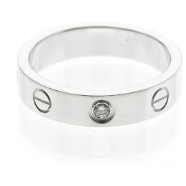 Aliança Cartier Love 1 Diamante Ouro Branco 18K com Diamante