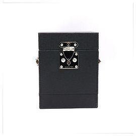 Louis Vuitton Winder per orologi in pelle Taiga argentata, scatola bau a singolo alloggiamento