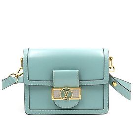 Louis Vuitton Sky Blue Leather Mini Dauphine Shoulder Bag and Crossbody