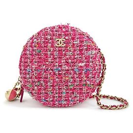 Chanel Borsa a tracolla rotonda in tweed