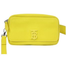 Borsa a tracolla Burberry Body Bag TB Belt in pelle gialla