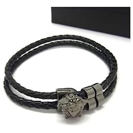 Bracelet Gourmette en Cuir Versace La Medusa
