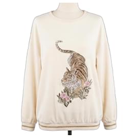 Stella Mc Cartney Stella McCartney Oversized Sweatshirt mit Tiger-Stickerei (Made in Italy)