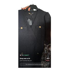 Maje kurzes schwarzes Kleid