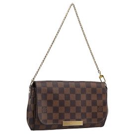 LOUIS VUITTON Damier Ebene Favorit PM Shoulder Bag N41276 LV Auth bs36519