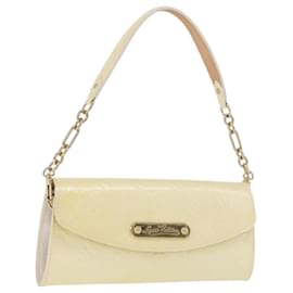 LOUIS VUITTON Monogram Vernis Sunset Bluebird Bag Perle M93541 LV Auth 196803A