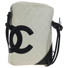 Borsa CHANEL COCO Mark Matelasse Cambon Line in pelle bianca CC Auth 194709M