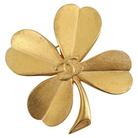Spilla CHANEL Metallo Tono Oro CC Auth bs36553 - Chanel