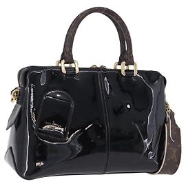 Bolsa Louis Vuitton Tote Miroir Patent 2way Black M54626 LV Auth bs36411