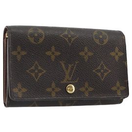 LOUIS VUITTON Porte Monnaie Billets Tresor Wallet M61730 LV Auth 194316A