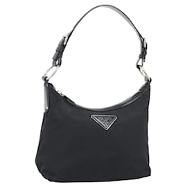 Borsa a Tracolla PRADA Nylon Black Silver Auth 196016A - Prada