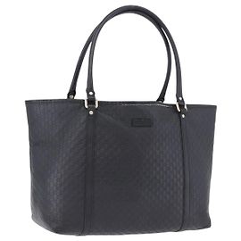 GUCCI Micro GG Canvas Guccissima Tasche aus Leder Outlet Schwarz 449647 Auth ka5617