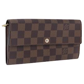 LOUIS VUITTON Damier Ebene Portefeuille Sarah Long Wallet N60491 LV Auth 194471A - Louis Vuitton