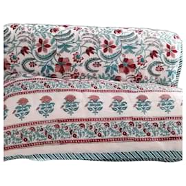 Couverture de lit Anokhi verte - Autre Marque