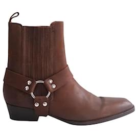 Botas Santiags Paris Texas de cuero marrón
