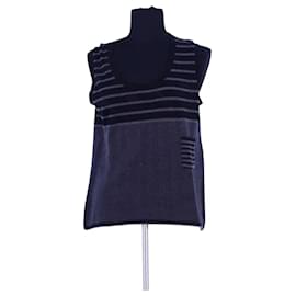 Top senza maniche Chanel in cashmere nero