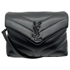 Borsa a tracolla Toy LouLou in pelle nera Saint Laurent