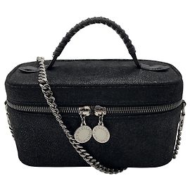 Stella Mc Cartney Stella McCartney Borsa a tracolla Vanity Case Falabella in ecopelle Shaggy Deer Nera