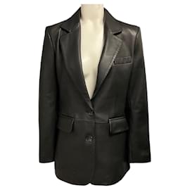 Blazer Rag & Bone in pelle di agnello Black Ash