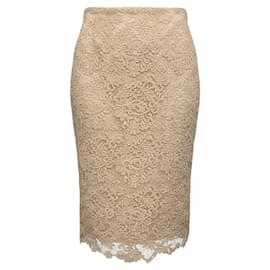 Autre Marque Falda midi Brochu Walker Buff Beige Mara Lace