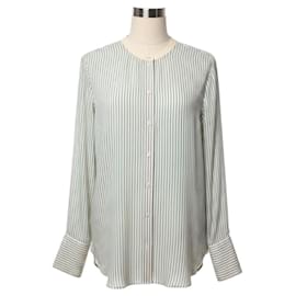 Chloé Blusa de seda Chloe Marfil / Rayas Azules