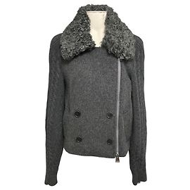 Jonathan Simkhai Simkhai Giovana Wolljacke Anthrazitgrau