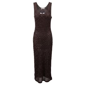 Autre Marque Diotima Emin Besticktes Midi-Kleid Nightshade Brown