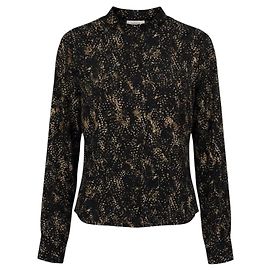 Camicia / Blusa Ilda in seta stampata Black / Tan Isabel Marant