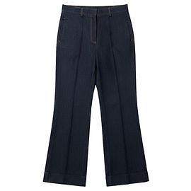 Calças Wide Leg Deeda em denim azul escuro Adam Lippes