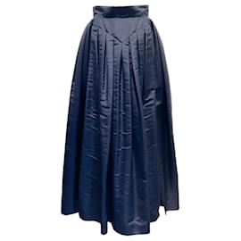 Chanel Vintage Ballrock aus Seide in Marineblau