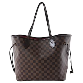 Borsa a tracolla Louis Vuitton Neverfull MM Damier Ebene Marrone N51105