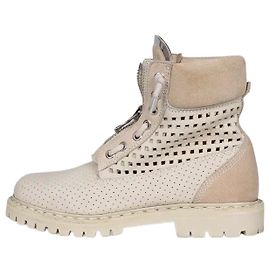 Botas de cordones de piel perforada y ante Balmain Talla 36.5 De segunda mano