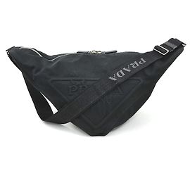 Borsa a tracolla Prada in tela nera