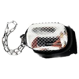 Paco Rabanne Metal Jewel Purse Silver Minaudière – Scatola inclusa