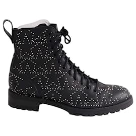 Jimmy Choo Black Leather Lace-up Boots