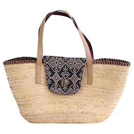 Claris Virot Shopper aus Weide beige