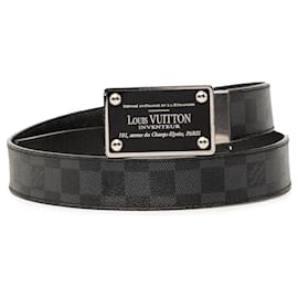 Cinturón reversible Louis Vuitton Damier Graphite Inventeur negro