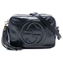 Gucci Soho Disco Crossbody aus Lackleder in Blau
