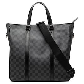 Borsa Satchel Louis Vuitton Damier Graphite Tadao Nera