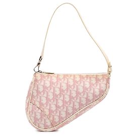 Mini Diorissimo Saddle Pochette Schultertasche aus beschichtetem Canvas in Rosa Dior