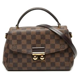 Borsa Louis Vuitton Damier Ebene Croisette Marrone