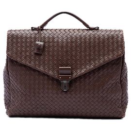 Borsa da lavoro Bottega Veneta in Nappa Intrecciato marrone