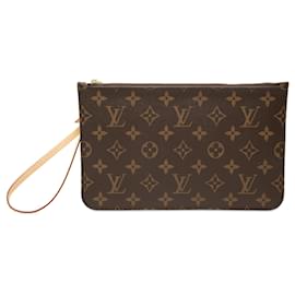 Pouch Louis Vuitton Monogram Neverfull MM Marrone