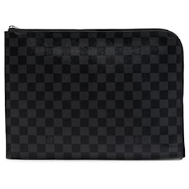Borsa a pochette Louis Vuitton Damier Graphite Pochette Jour GM nera