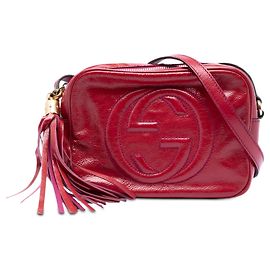 Borsa a tracolla Gucci Soho Disco in vernice rosa