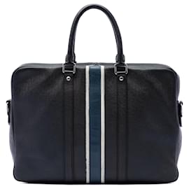 Borsa da Lavoro Louis Vuitton Taiga Striped Porte Documents Voyage PM Nera
