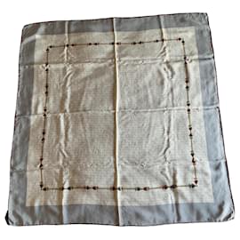 Vintage Chanel Seidentuch - Gripoix Ketten- und Schmuckdruck - Etikett