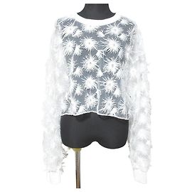 Autre Marque Blusa in tulle con fiori PROVOKE