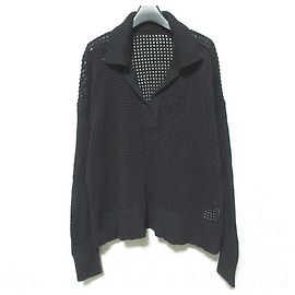 Autre Marque Diagram Grace Continental Mesh V Neck Knit Top
