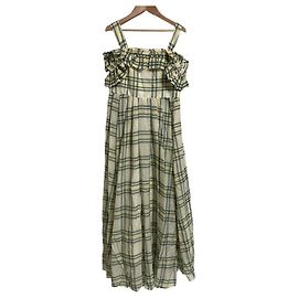 Autre Marque Vestido Seersucker Diagram Check